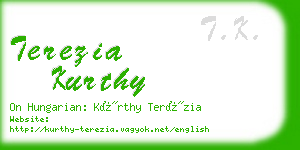 terezia kurthy business card